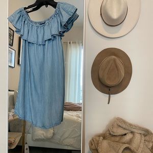 Lulu’s Denim Blue Ruffle Dress